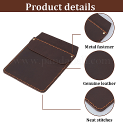 Pochette de poche en cuir de vache pour stylos et outils&nbsp;DIY-WH20007-781B