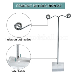 3pcs t Bar Ohrring organische Glas-Displays-Sets&nbsp;EDIS-G012-01