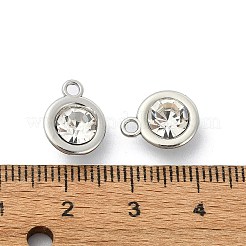 Strass-Charms aus Legierung mit Zahnstangenbeschichtung&nbsp;FIND-M014-16E-P