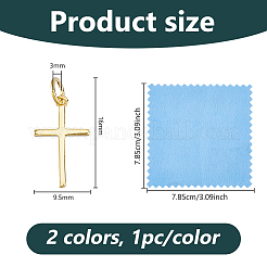 2 pieza 2 colores 925 colgantes de plata esterlina&nbsp;STER-DC0002-04