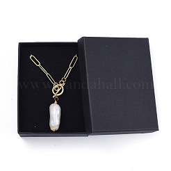 Natürliche Barockperle Keshi Perle Anhänger Halsketten&nbsp;NJEW-JN02814