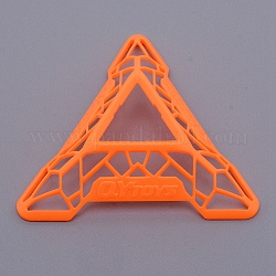 Support d'affichage de puzzle de trépied de cube en plastique abs, cadre de base de cubes magiques triangle, orange, 6.9x7.7x2.1 cm