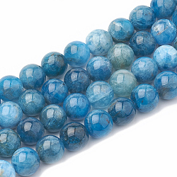 Natural Apatite Beads Strands, Dyed, Round, 8~9mm, Hole: 1mm, about 45~48pcs/strand, 15.7 inch
