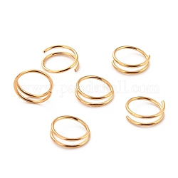 Двойное кольцо в носу для одиночного пирсинга, спираль 316 носовое кольцо из хирургической нержавеющей стали для женщин, украшения для пирсинга тела, золотые, 1~3x10 мм, внутренний диаметр: 8 мм