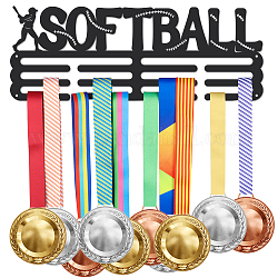Sport-Thema-Eisen-Medaillen-Aufhänger-Halter-Anzeigen-Wandregal, mit Schrauben, Softball-Muster, 150x400 mm