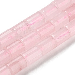 Natural Rose Quartz Beads Strands, Column, 7.5~8x6mm, Hole: 1.2mm, about 48~50pcs/strand,  15.16''~15.31''(38.5~38.9cm)