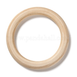 Незаконченные деревянные связующие кольца, деревянные кольца макраме, круглые, деревесиные, 73x13 мм, внутренний диаметр: 46 мм