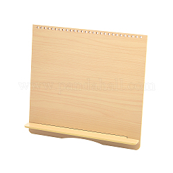 Прямоугольная деревянная подставка для календаря, украшение стола держателя брошюры для дома офиса, бланшированный миндаль, 100x257x215 мм