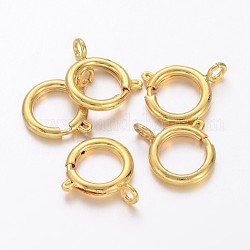 Ottone fermagli anello elastico, accessorio dei monili, oro, 12mm, Foro: 2.5 mm