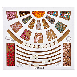 Wood Bead Design Board, Bracelet Design Board, DIY Beading Jewelry Making Tay, Rectangle, White, 26.5x30.5x1.5cm