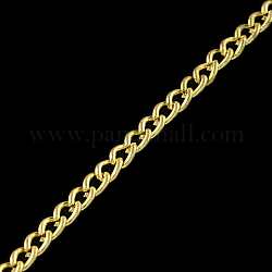 Сваренным железные цепи обочины, с катушкой, золотой свет, 3.4x2.4x0.7 мм, около 328.08 фута (100 м) / рулон