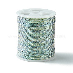 17 м полиэфирных швейных ниток радужного цвета, 9-слойный полиэстеровый шнур для изготовления украшений, красочный, 0.6 мм, около 18.59 ярда (17 м) / рулон