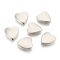 CCB Plastic Beads, Heart, Platinum, 24x23x6mm, Hole: 2mm