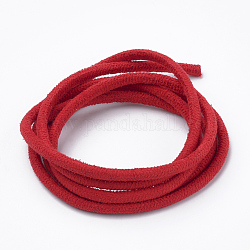 Замша Faux шнуры, искусственная замшевая кружева, красные, 3x3 мм, около 1.09 ярда (1 м) на прядь