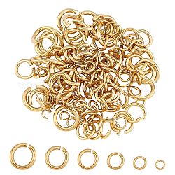 Placcatura sottovuoto unicraftale 304 anelli di salto aperti in acciaio inossidabile, oro, 120pcs/scatola