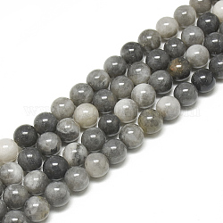 Fili di perle di occhio di falco naturale, pietra occhio d'aquila, tondo, 10mm, Foro: 1 mm, circa 38pcs/filo, 14.80~14.96 pollice (37.6~38 cm)