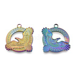 Ion Plating(IP) 201 Stainless Steel Pendants, Eagle, Real 18K Gold Plated, 28x31x2mm, Hole: 2.5mm