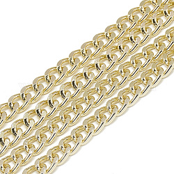 Незакрепленные алюминиевые каркасные цепи, золотой свет, 9x6.8x1.8 мм