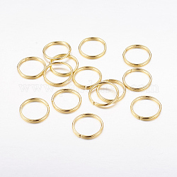 Anellini di Ferro, anelli di salto aperti,  cadmio& piombo libero, gioielli anelli di salto per la produzione di gioielli fai da te, oro, 18 gauge, 12x1mm, diametro interno: 10mm, circa 3520pcs/1000g