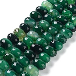 Chapelets de perles d'agate naturelle, teints et chauffée, oeuf, vert de mer, 15~17x11~12mm, Trou: 1.6mm, Environ 14~15 pcs/chapelet, 6.69~6.89 pouce (17~17.5 cm)