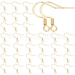 Unicraftale ca. 100 Stück 304 Edelstahl Französisch Ohrring Haken, und goldene hypoallergene flache Ohrringhaken Zubehör für DIY Ohrringe