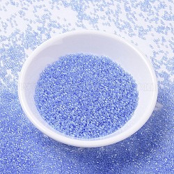 Cuentas de miyuki delica, cilindro, Abalorios de la semilla japonés, 11/0, (db1475) lustre azul cielo pálido transparente, 1.3x1.6mm, agujero: 0.8 mm, aproximamente 10000 unidades / bolsa, 50 g / bolsa