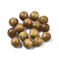 Perline di bocote, perline di legno cerate naturali, undyed, tondo,  piombo libero, verga d'oro scuro, 8mm, Foro: 1.2 mm, circa 2200pcs/500g