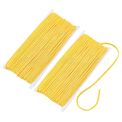 Cordon de polyester, cordon tressé soutache, pour les accessoires vestimentaires, orange, 3x1mm, environ 32.81 yards (30m)/carte