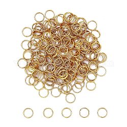 Железные разрезные кольца, кольца с двойной петлей, без никеля , золотые, 7x1.4 мм, около 6.3 мм внутренним диаметром, одножильный: 0.7 мм, Около 12000 шт / 1000 г