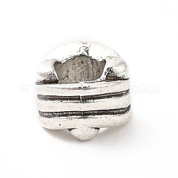 Tibetische Stil Legierung Großlochperlen, Großloch perlen, Dreieck, Antik Silber Farbe, 8.5x7 mm, Bohrung: 4.7 mm, ca. 367 Stk. / 500 g