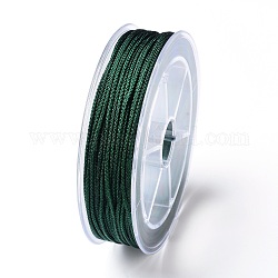 Плетеные нити нейлона, мамбо нить, для изготовления ювелирных изделий, темно-зеленый, 1.5 мм, около 19.68 ярда (18 м) / рулон