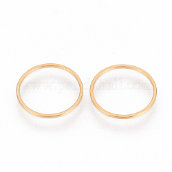 304 из нержавеющей стали связывание кольцо, кольцо, золотые, 16x0.8 мм