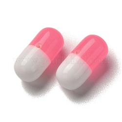 Perline di resina, mezzo forato, capsula, rosso violaceo chiaro, 12x5.5mm, Foro: 1 mm