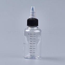 プラスチック製の空のボトル  透明  10.7cm  容量：60ml（2.02液量オンス）