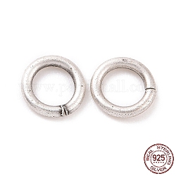925 anello di salto aperto in argento sterling, argento antico, 4x0.7mm, diametro interno: 2.6mm, circa 250pcs/10g
