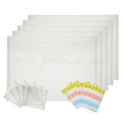 Superfindings Morandi Bloc de notas de mascotas de colores, notas adhesivas, etiquetas de índice de pegatinas, para lectura en la escuela de oficina, con bolsillo para facturas de plástico transparente, color mezclado