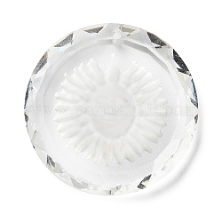 Прозрачные стеклянные подвески, граненые, плоская круглая с солнечными чарами, для люстры хрустальные подвесные подвески, прозрачные, 45x10 мм, отверстие : 1.8 мм