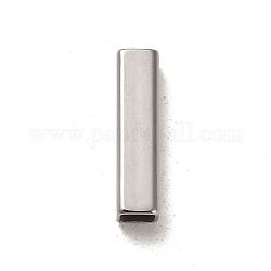 304 perline in acciaio inossidabile, rettangolo, colore acciaio inossidabile, 20x5x5mm, Foro: 4x3.6 mm