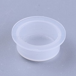 プラスチックエンドキャップ  接着剤塗布工業用シリンジバレルエンドカバー  透明  15.5~19x8mm