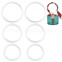 Wadorn 6 Uds 3 manijas de bolsa de plástico de estilo, anillo redondo, accesorios de reemplazo de bolsa, Claro, diámetro interior: 9~12.3 cm, 2 piezas / style