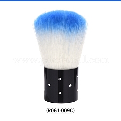Polvo de cepillo de uñas, limpiador removedor de polvo para uñas de gel acrílico y uv, mango de plástico, azul, 70x27mm