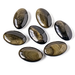 Ovale, natürliche, goldglänzende Obsidian-Heilmassage-Palmensteine, Handschmeichler für die Tasche, zur Angst-Stress-Relief-Therapie, 54x34 mm