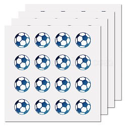 8 Blatt wasserfester, selbstklebender Bildaufkleber aus Kunststoff, Cartoon-Aufkleber mit runden Punkten für das Kunsthandwerk von Kindern, Fußball, 150x150 mm