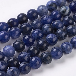 Chapelets de perles en sodalite naturelle, Grand-un, ronde, 8mm, Trou: 1mm