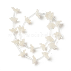Cappucci di perline di conchiglia bianca naturale, 6 -petal, fiore, bianco crema, 10x9x3.5mm, Foro: 1 mm