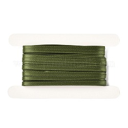 Doppelseitiges Satinband, für DIY Handarbeit, Geschenkdekoration, dunkel olivgrün, 1/8 Zoll (3 mm), ca. 10.93 Yard (10m)/Karte