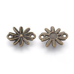 Tibetan Stylel Links connectors, Lead Free and Cadmium Free, Antique Bronze, 16x13mm, Hole: 1mm