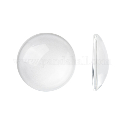 Cabochons en verre transparent, cabochon en dôme clair pour la fabrication de bijoux pendentif photo camée, clair, 19.5~20x5.5mm