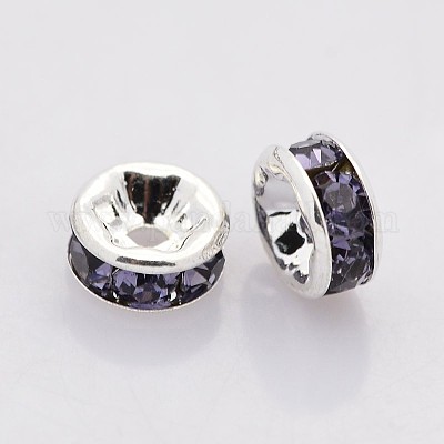 Perles séparateurs en laiton avec strass&nbsp;RB-A014-Z4mm-18S-NF-1