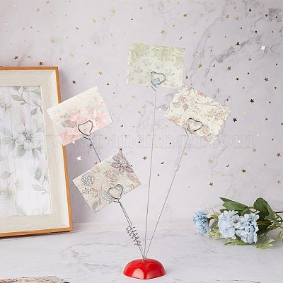 8-Branch Family Tree Picture Frame Holder, Card Photo Clips Holder Desk  Stand for Memo Paper Note Photo Christmas Wedding Card Display (Silver